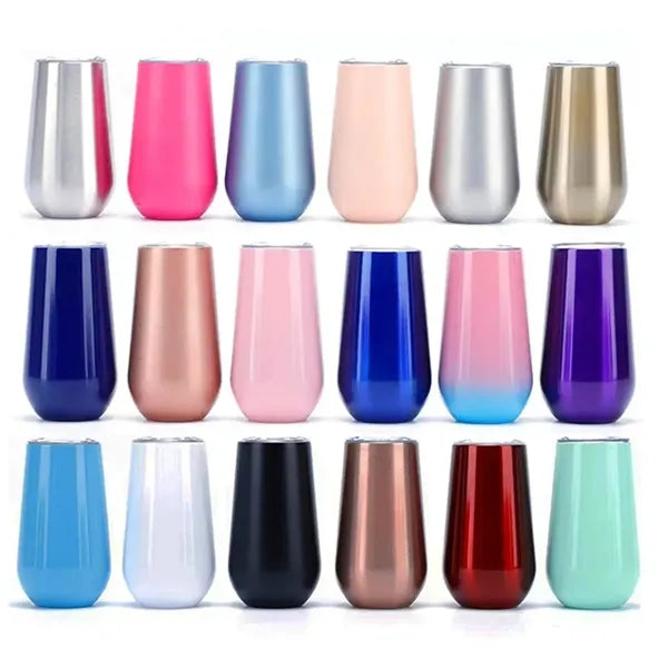 Double Wall Bottle 12oz Wine Champagne Tumbler