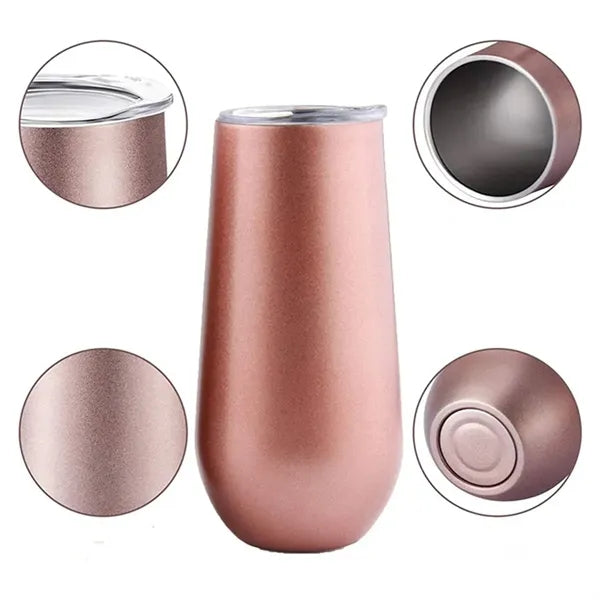 Double Wall Bottle 12oz Wine Champagne Tumbler