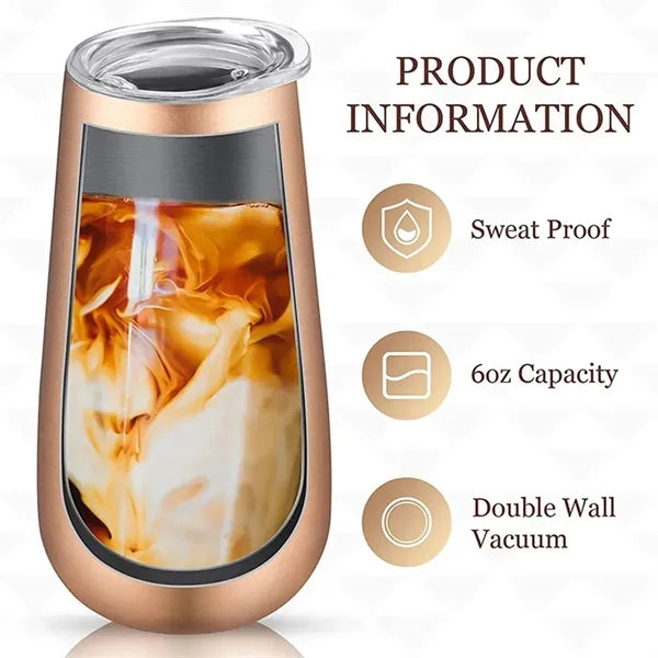 Double Wall Bottle 12oz Wine Champagne Tumbler