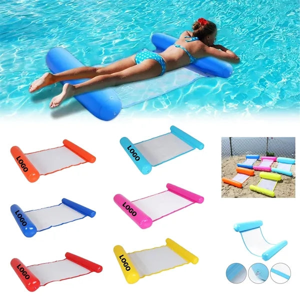 Inflatable Water Hammock Mesh Floating Row