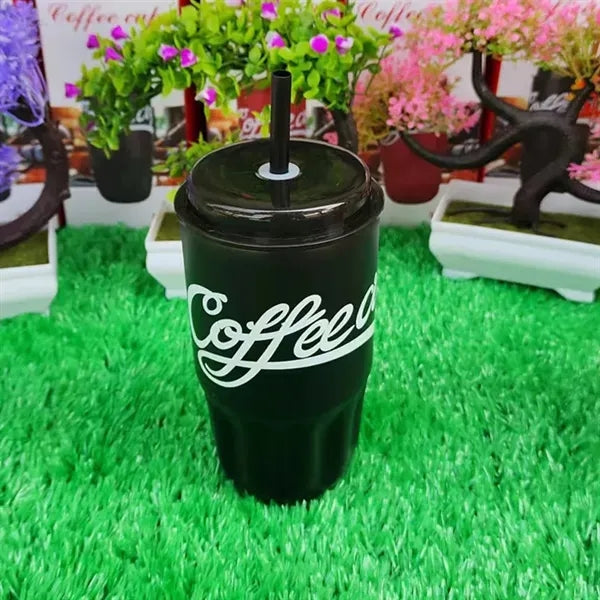 Insulated Stainless Steel Vaccum Cup with Lid and Straw