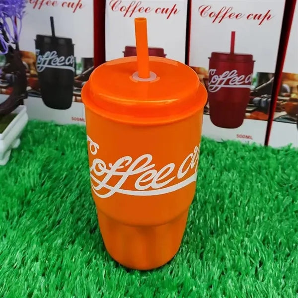 Insulated Stainless Steel Vaccum Cup with Lid and Straw
