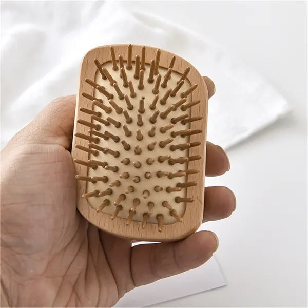Natural Wooden Hairbrush Massage Scalp