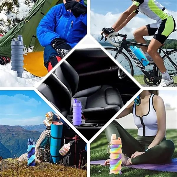 17oz Silicone Collapsible Water Bottle