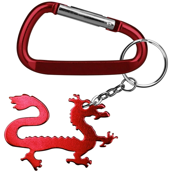 Dragon Shape Bottle Opener with Key Chain & Carabiner