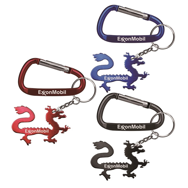 Dragon Shape Bottle Opener with Key Chain & Carabiner