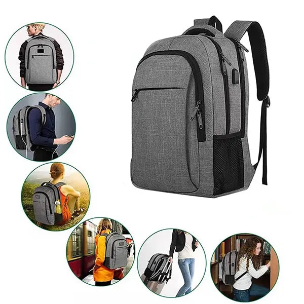 Large Travel Laptop Backpack with USB Charging Port