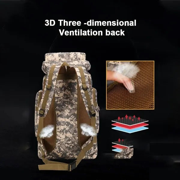 80L Camouflage Backpack