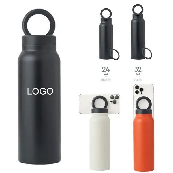 Magnetic Phone Mount Water Bottle