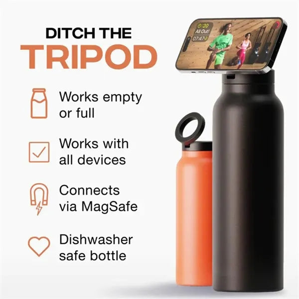 Magnetic Phone Mount Water Bottle