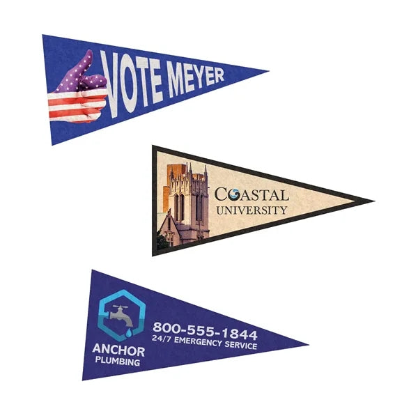 2.25" x 4.5" Custom Printed Mini Magnetic Felt Pennant
