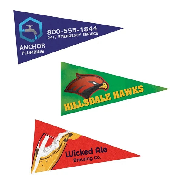 3" x 6" Custom Printed Mini Magnetic Felt Pennant