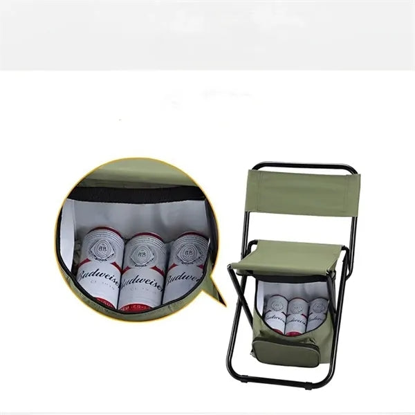 Folding Chair With Cooler Bag Backpack