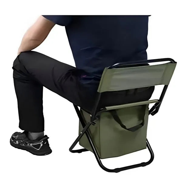 Folding Chair With Cooler Bag Backpack