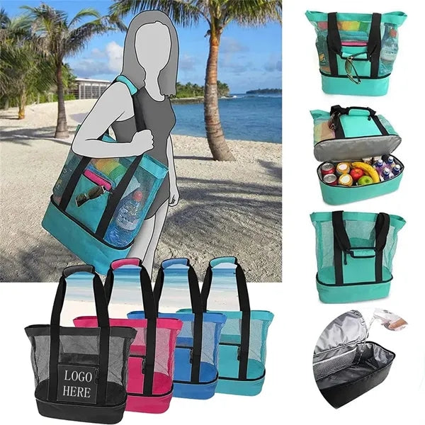 Picnic Double Layer Mesh Beach Bag