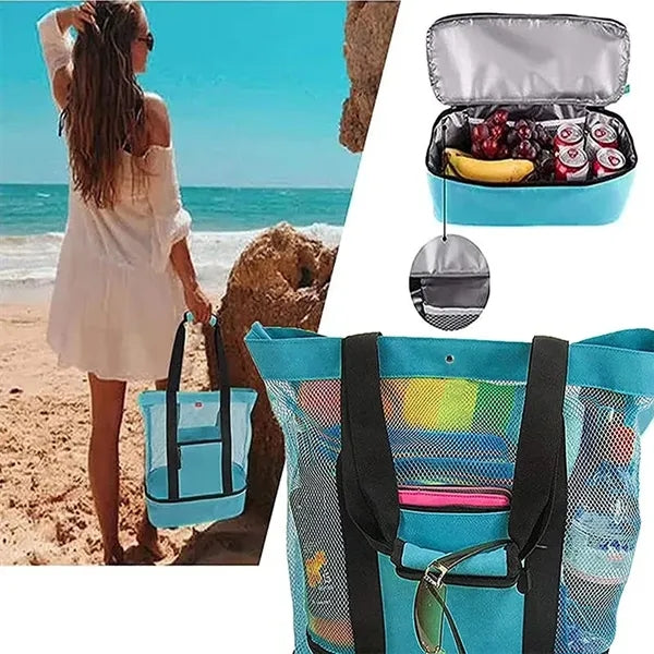 Picnic Double Layer Mesh Beach Bag