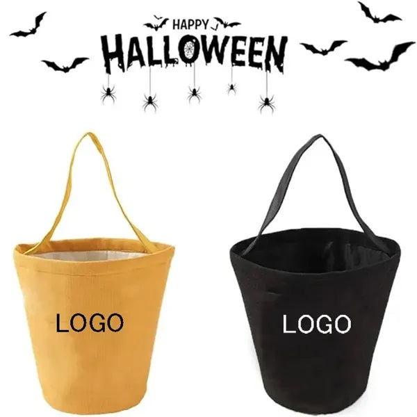 Pumpkin Canvas Candy Tote Bucket