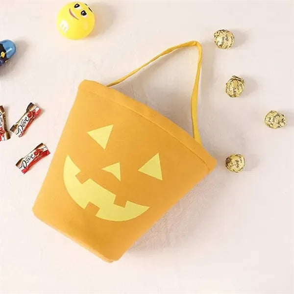 Pumpkin Canvas Candy Tote Bucket