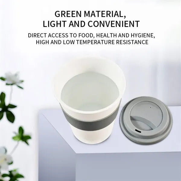 Portable Drinkware Coffee Plastic Cup With Silicone Lid