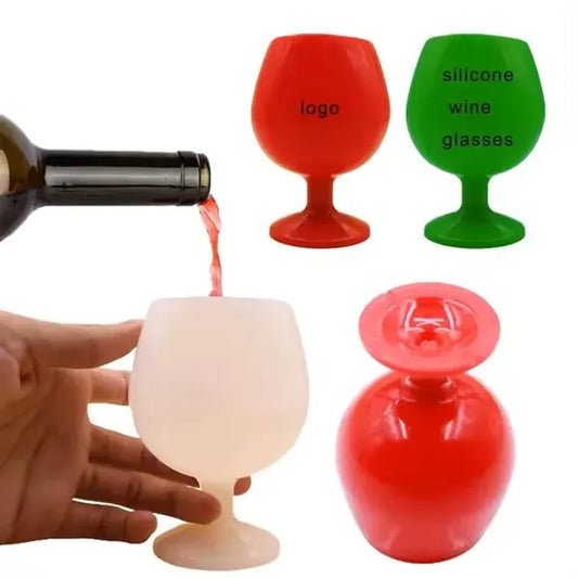 Travel Unbreakable Colorful Silicone Wine Glasses Cup