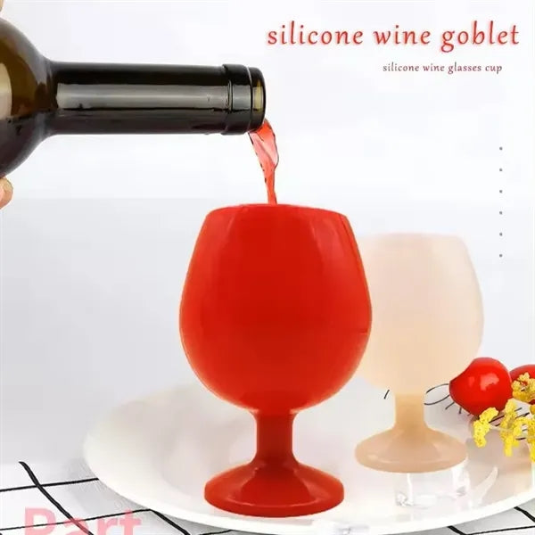 Travel Unbreakable Colorful Silicone Wine Glasses Cup