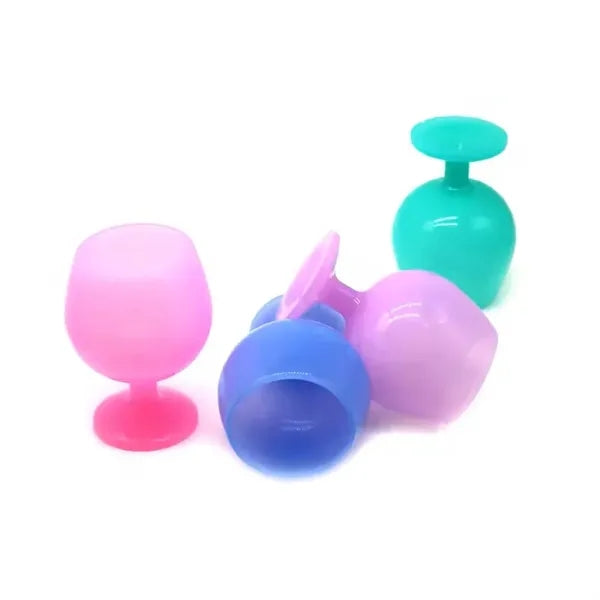 Travel Unbreakable Colorful Silicone Wine Glasses Cup