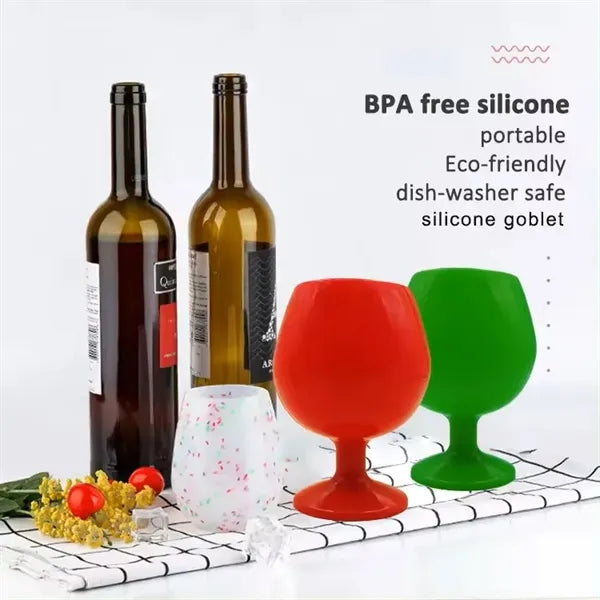 Travel Unbreakable Colorful Silicone Wine Glasses Cup