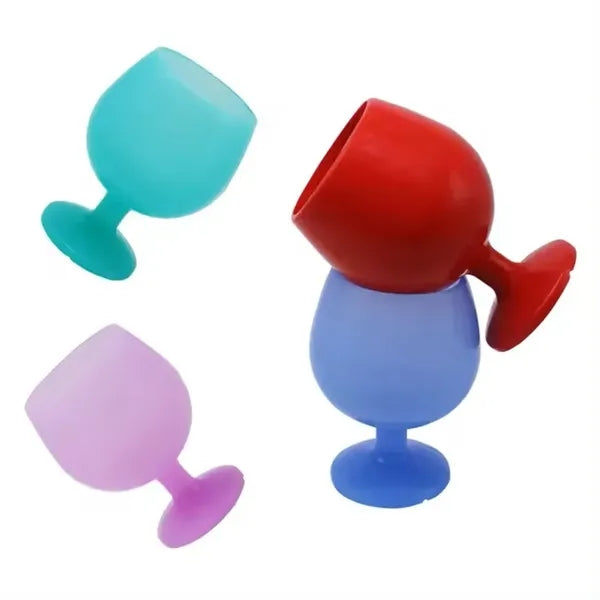 Foldable Colorful Silicone Wine Glass Cup