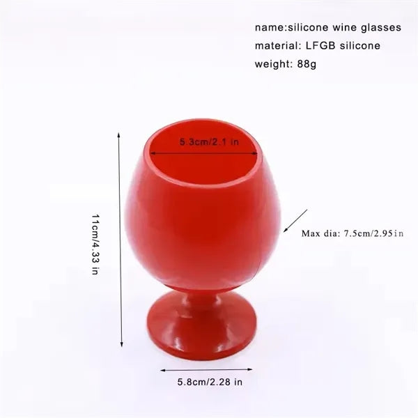 Foldable Colorful Silicone Wine Glass Cup