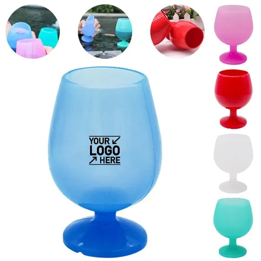 Foldable Colorful Silicone Wine Glass Cup
