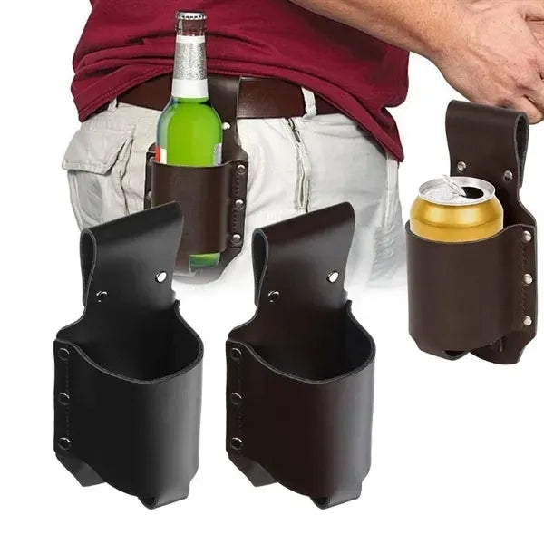 Leather Beer Holster Bottle Holders