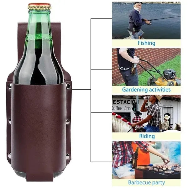 Leather Beer Holster Bottle Holders