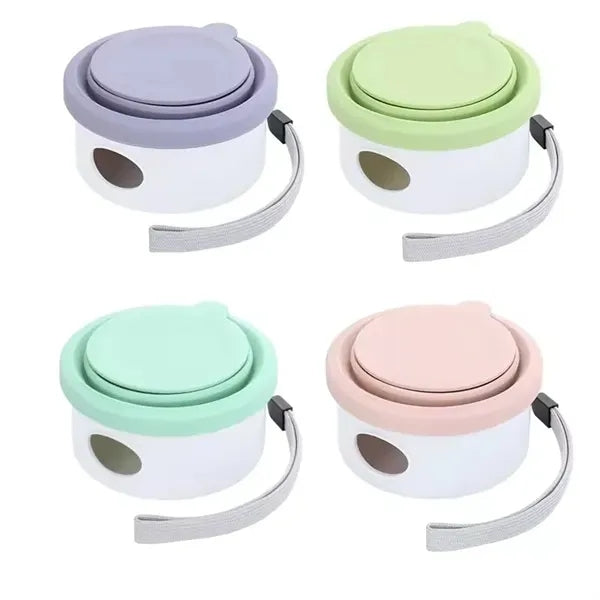 3-in-1 Collapsible Pet Bowl with Food Dispenser Poop Bag