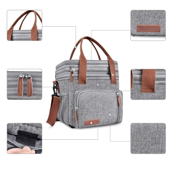 Large Oxford Cloth Insulated Picnic Bag