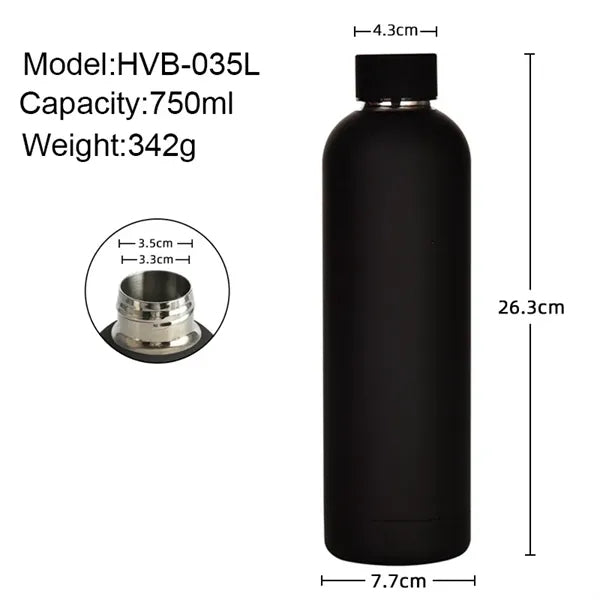 17 oz Double Wall Stainless Steel Bottle with a Rubberized F
