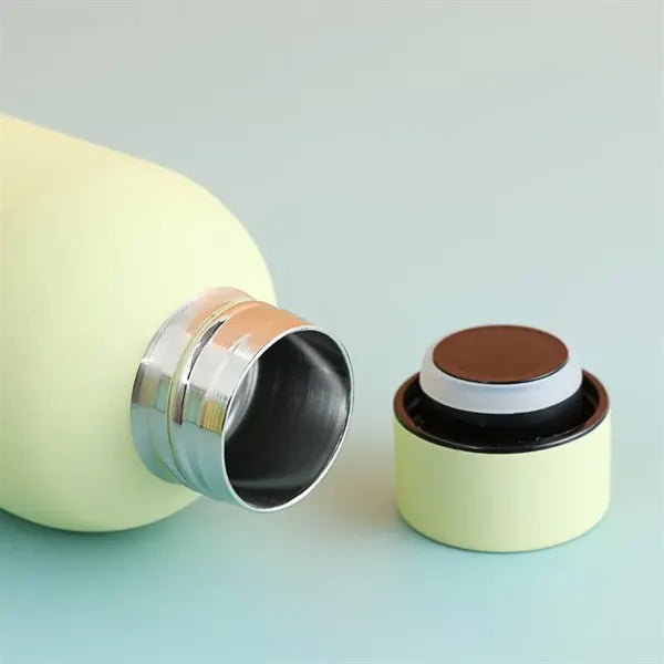 17 oz Double Wall Stainless Steel Bottle with a Rubberized F