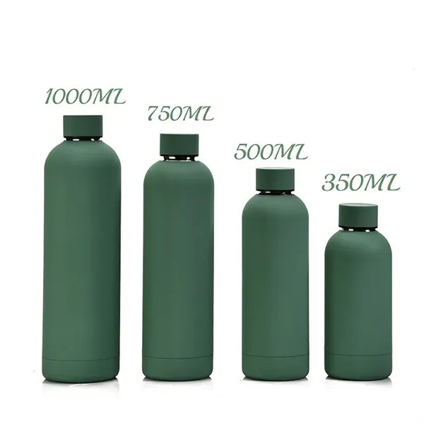 17 oz Double Wall Stainless Steel Bottle with a Rubberized F