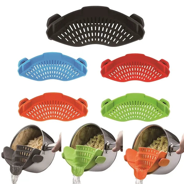 Clip On Strainer Silicone for All Pots and Pans