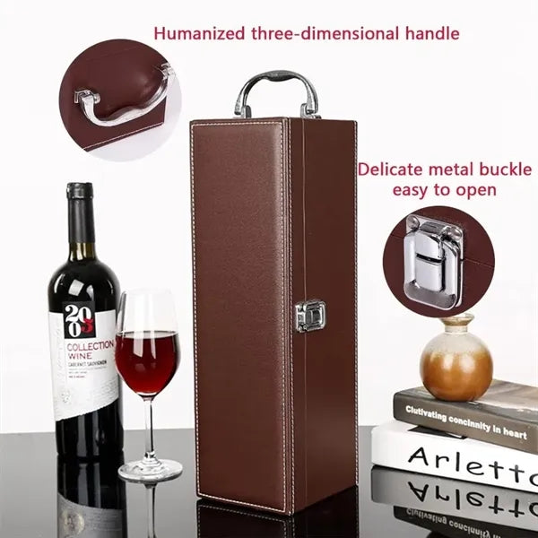 Top Handle Travel Wine Carrier Case