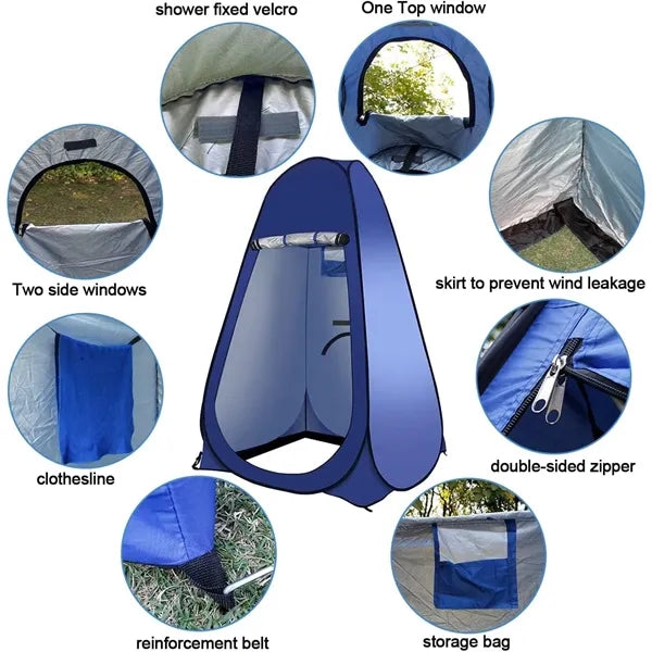 Portable Pop Up Privacy Shower Tent For Toilet Camping