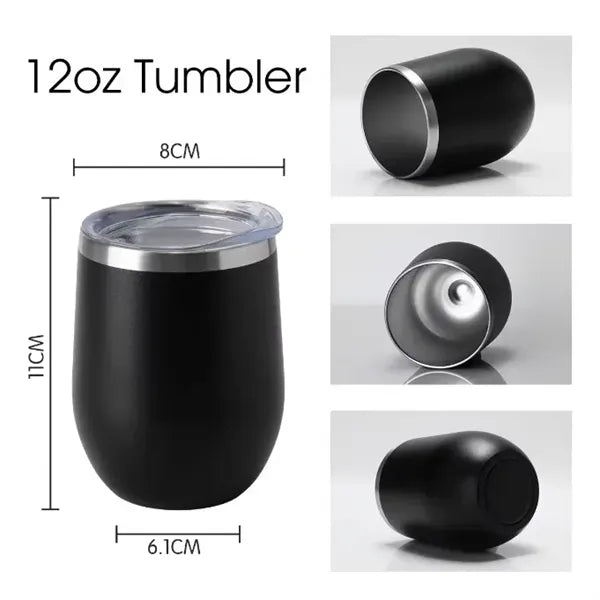 12oz Double Wall Eggshell Cup with Lid