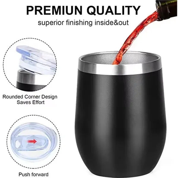 12oz Double Wall Eggshell Cup with Lid