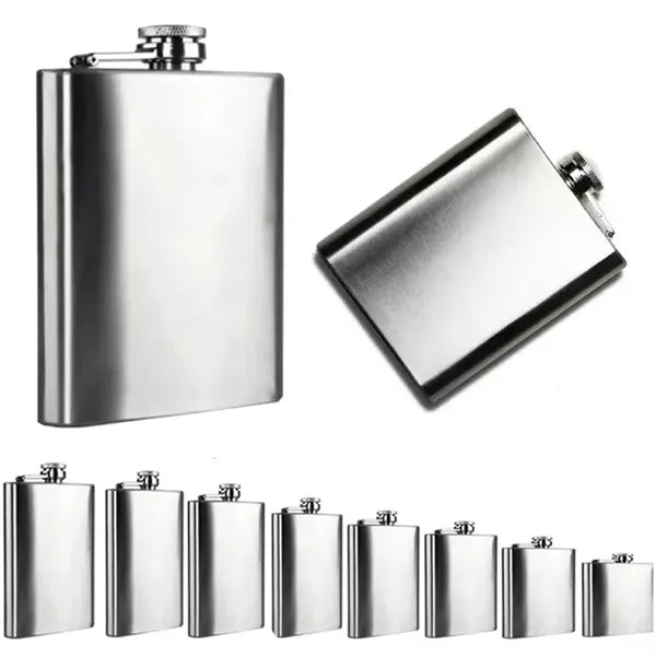 Portable Stainless Steel Drinking Hip Flask Jug For Whiskey