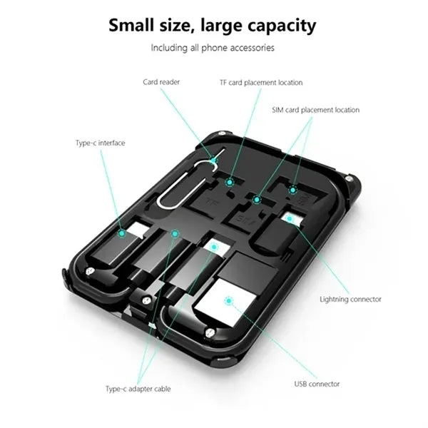 15W Wireless Charger Data Cable Storage