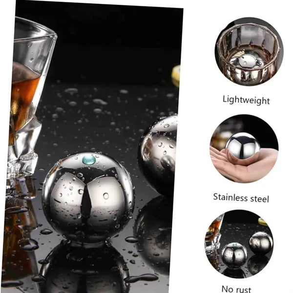 Stainless Steel Hockey Puck Metal Ice Ball Sets