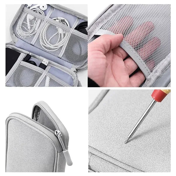 Double Layer Electronic Organizer Case Travel Cable Bag