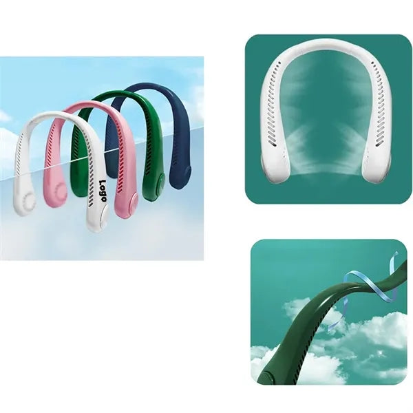 USB Rechargeable Portable Turbo Bladeless Neck Fan
