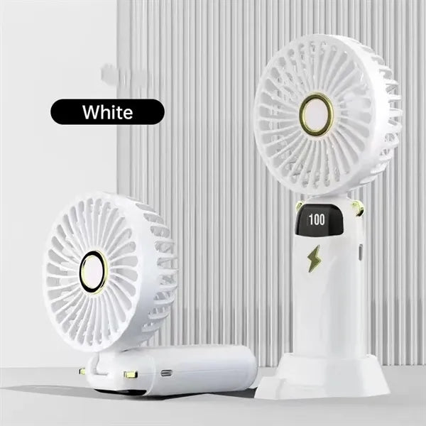 Digital Display Foldable Silent USB Mini Handheld Fan