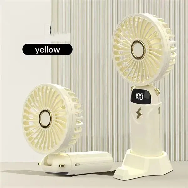 Digital Display Foldable Silent USB Mini Handheld Fan