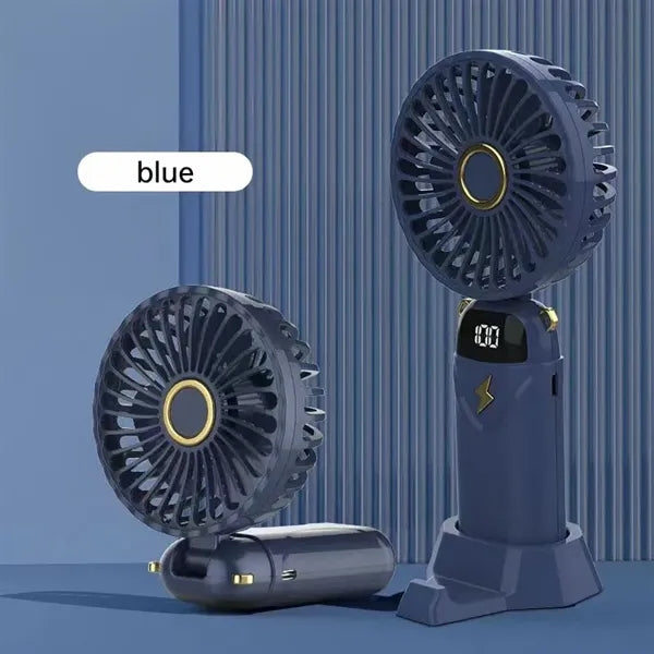 Digital Display Foldable Silent USB Mini Handheld Fan